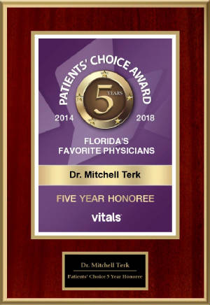 Patients' Choice 5 Year Honoree 2018 - Dr. Mitchell Terk