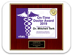 Mitchell Terk, MD: Awarded Vitals&reg; On-Time Physician Award - 2019